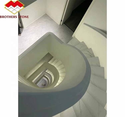 Foshan Custom Modern Honed Marble Big Slab Cut-to-Size Stairs for Home Interior Design