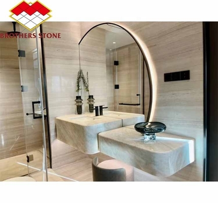 Engineered Flooring Wall Panels/Boards in Gray Wood Grain Marble for Customized Style