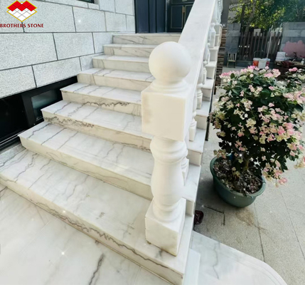 Honed Guangxi White Marble Quarry Modern Natural Block for Hotel Indoor Decorations
