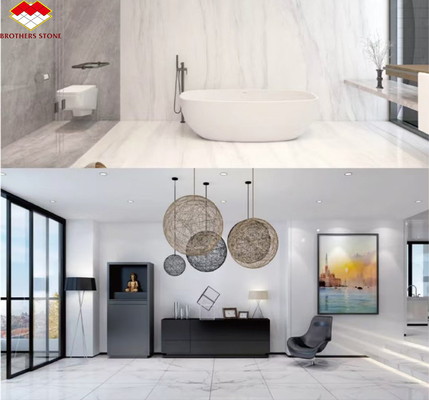 Honed Guangxi White Marble Quarry Modern Natural Block for Hotel Indoor Decorations