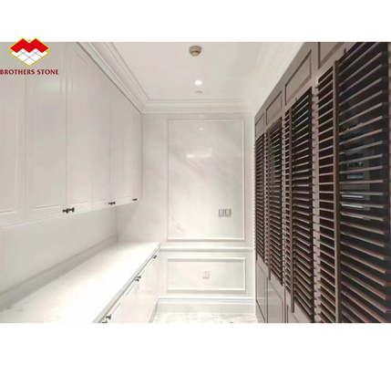 White Thassos Marble Big Slab Polished Stone Wall Panel Tile for Modern Hotel Design