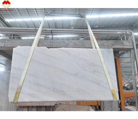 Big Slab Indoor Grade Adornment Component Lavabo Natural Macedonia White Marble Floor Tile