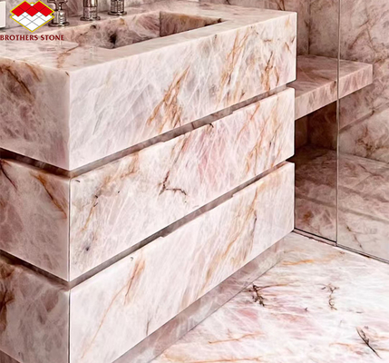 Big Slab Honed Cristallo Marble Stone for Luxurious Modern Hotel Bathroom Sink Design