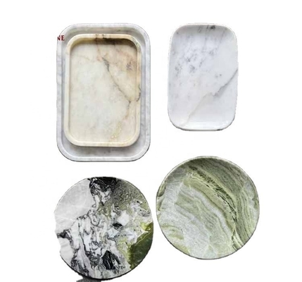 2024 Hotel Marble Cut-To-Size Dining Set with Modern Marble Pattern Plates and Bowls