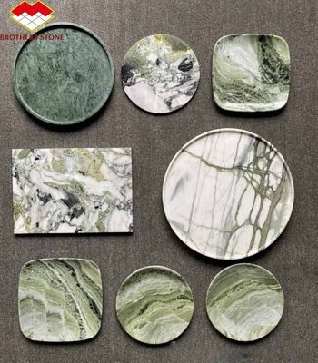 2024 Hotel Marble Cut-To-Size Dining Set with Modern Marble Pattern Plates and Bowls