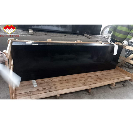 Pure Black Color Granite Slab Polished Surface Finishing Big Slab Form