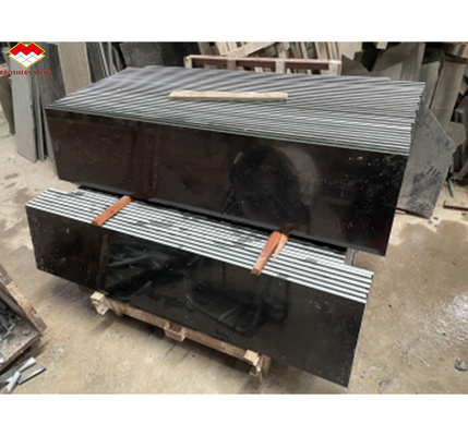 Pure Black Color Granite Slab Polished Surface Finishing Big Slab Form