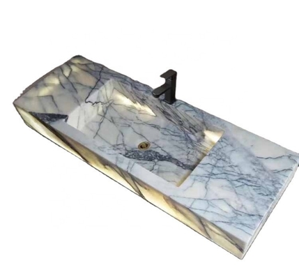 Natural Stone Decorative Sink Calcatta Viola Marble Wash Basin for Luxury Bathroom