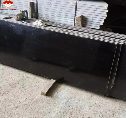 Pure Black Color Granite Slab Polished Surface Finishing Big Slab Form