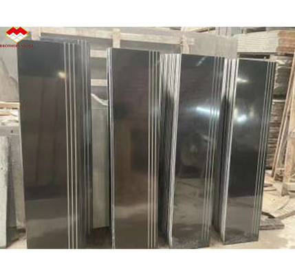 Pure Black Color Granite Slab Polished Surface Finishing Big Slab Form