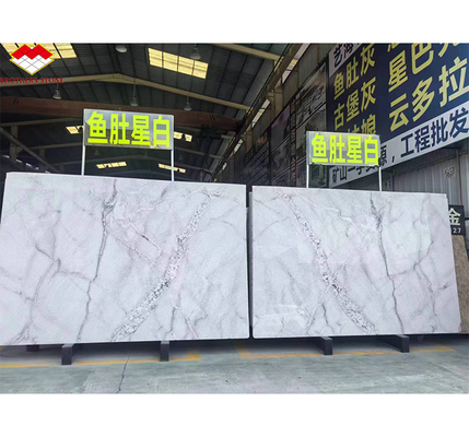 Modern Calacatta White Granite Slabs for Interior Stair Stepping and Wall Design