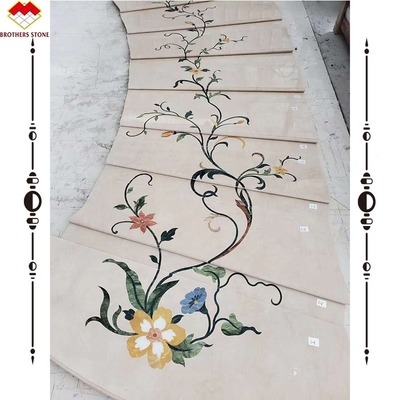 Good Marble Ceramic Stairs Nosing Step Tile in White with Customized Glazed Finish
