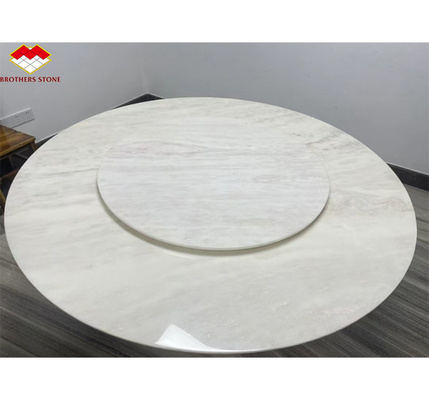 Polished Natural Rosa Rainbow Marble Stone for Modern Dining Table in Hotels Villas