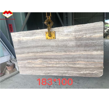 Travertine Marble Tile for Hotel Villa Polished Silver Stone Cladding and Decoration