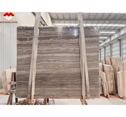 Travertine Marble Tile for Hotel Villa Polished Silver Stone Cladding and Decoration