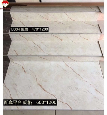 Modern Design Glazed Polished Porcelain Stair Tiles Prices Stone Imitation Texture