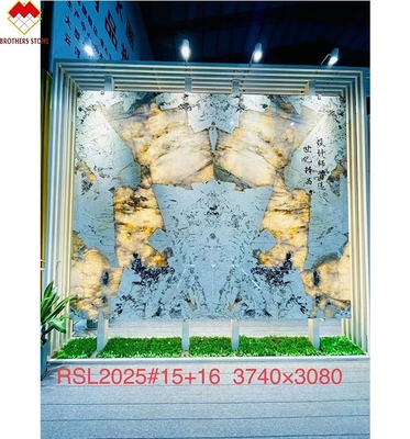 Alpinus Super Crystal White Quartzite Exotic Big Slab for Modern Villa Design
