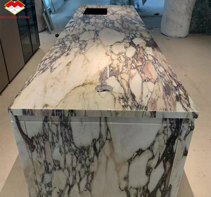 Modern Purple Calacatta Viola Marble Slabs for Villa Kitchen Countertops in Hotel
