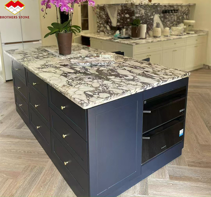 Modern Purple Calacatta Viola Marble Slabs for Villa Kitchen Countertops in Hotel