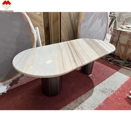 Palissandro Blue Marble Table Top Modern Dining Table with Draw and 180*90cm Size