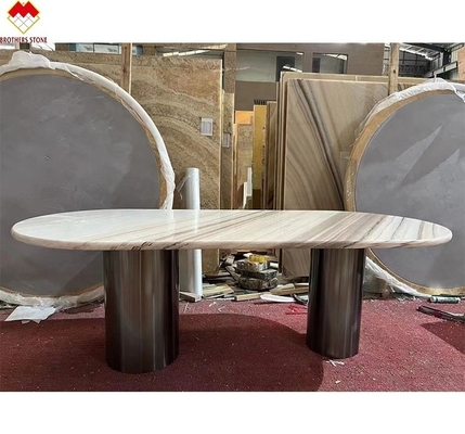 Palissandro Blue Marble Table Top Modern Dining Table with Draw and 180*90cm Size