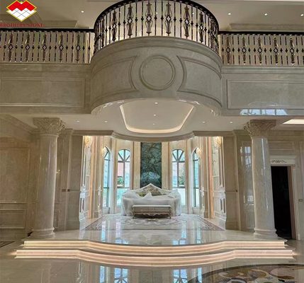 Calcite Marble Polished Bianco Botticino for High End Shanna Beige Wall Panel Design