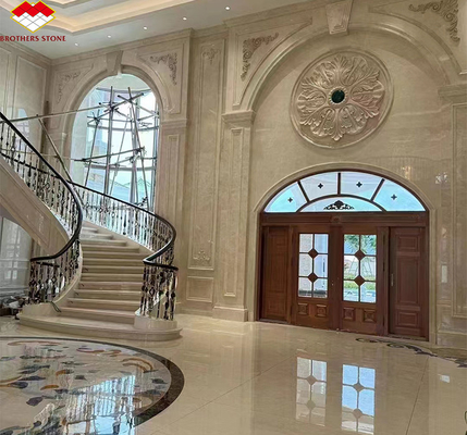 Calcite Marble Polished Bianco Botticino for High End Shanna Beige Wall Panel Design