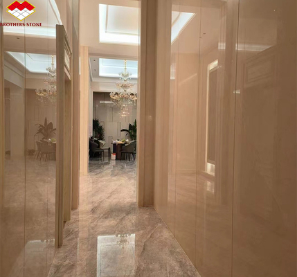 Calcite Marble Polished Bianco Botticino for High End Shanna Beige Wall Panel Design