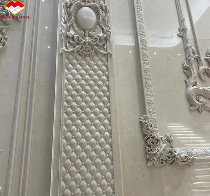 Calcite Marble Polished Bianco Botticino for High End Shanna Beige Wall Panel Design