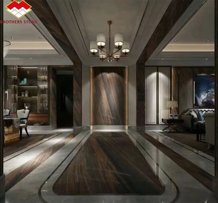 Modern Style Hotel Flooring Sheet Customized Golden Sand Quicksand Brown Granite Marble