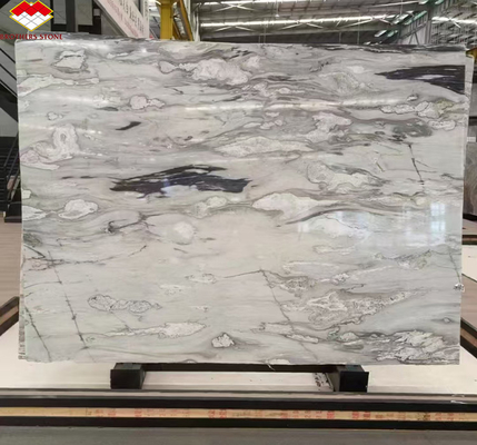 Modern Ink Painting Marble Big Slab Honed Grey Wall Panel and Kitchen Countertop Tile