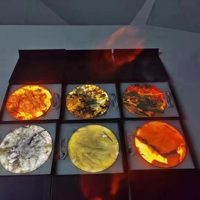 Modern Design Photoelectricity Transparent Quartz Stone Coasters for Tea Cups