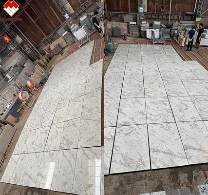 Brazilian Andromeda White Granite Slabs for Countertops Walls Stairs Popular Choice