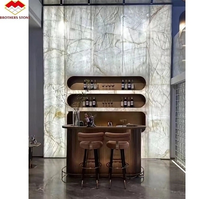 Translucent Cristallo Countertop Onyx Marble Table in Modern Design for Luxury Dining