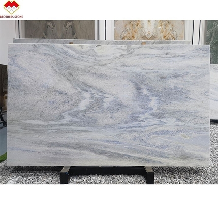 Modern Onyx Marble Type Translucent Blue Shadow Quartzite Slab for Living Room