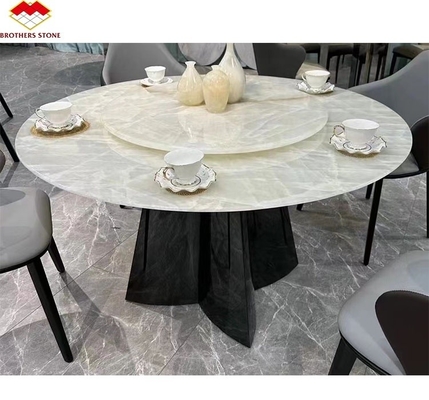 Translucent Cristallo Countertop Onyx Marble Table in Modern Design for Luxury Dining