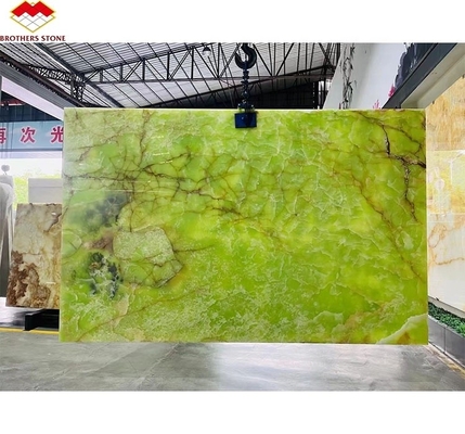 Natural Green Jade Onyx Marble Slabs for Modern Graphic Design and Table Background