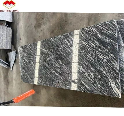 Modern Hotel Matt Surface Finishing Natural Stone Dark Grey Granite with White Veins Stair