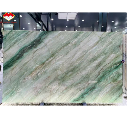 Polished Royal Green Quartzite Natural Green Gaya Marble Big Slab for Coffee Table