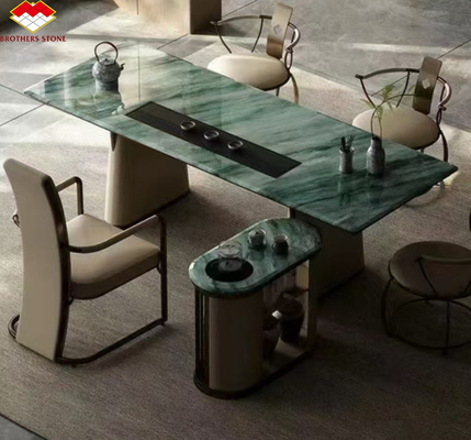 Polished Royal Green Quartzite Natural Green Gaya Marble Big Slab for Coffee Table