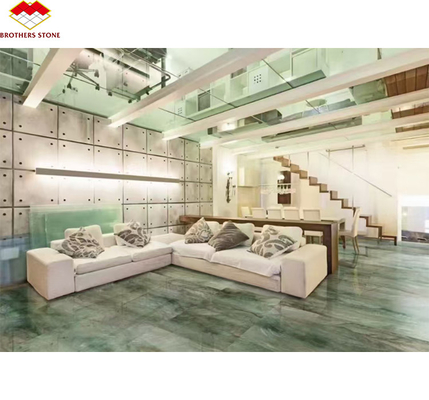 Polished Royal Green Quartzite Natural Green Gaya Marble Big Slab for Coffee Table