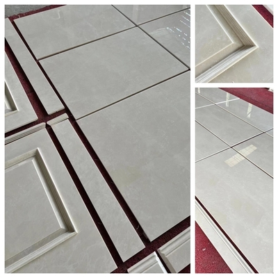 Light Beige Marble Wall Panel and Marble Carving Column for Modern Background Display