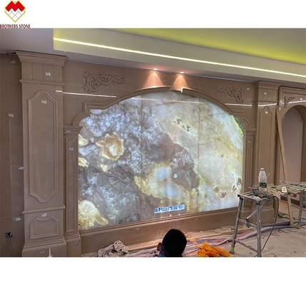 Hotel and Villa Decoration with Modern Design Style Blue Onyx Marble Slab Background
