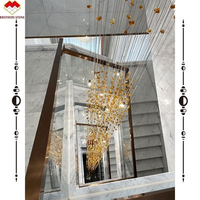 Countertop Wall Panel Flooring Tiles Luxury Drama White Stone Volakas Marble Staircase