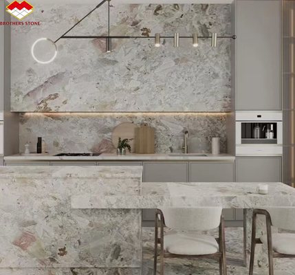 Modern Hotel Design Polished Monet Garden Marble Big Slab for Bathroom Vanity Wash Basin