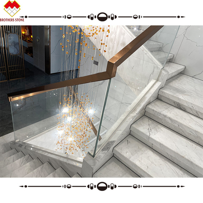 Countertop Wall Panel Flooring Tiles Luxury Drama White Stone Volakas Marble Staircase