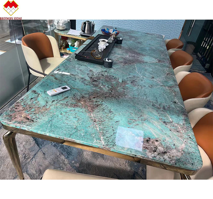 Big Slab Multicolor verde guatemala Green Marble Dinner Table Coffee Table For Villa