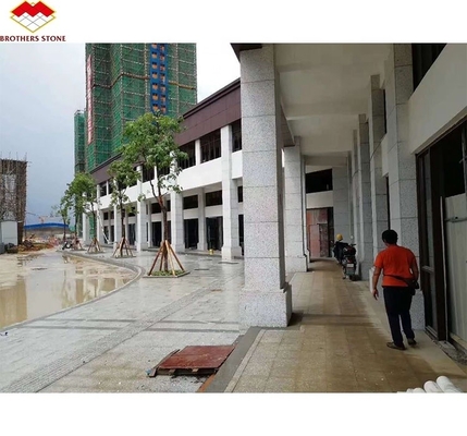 Outdoor Stair Columns with Building Stone Flooring Modern British White Granite Tile