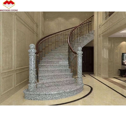 Outdoor Stair Columns with Building Stone Flooring Modern British White Granite Tile