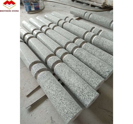 Outdoor Stair Columns with Building Stone Flooring Modern British White Granite Tile
